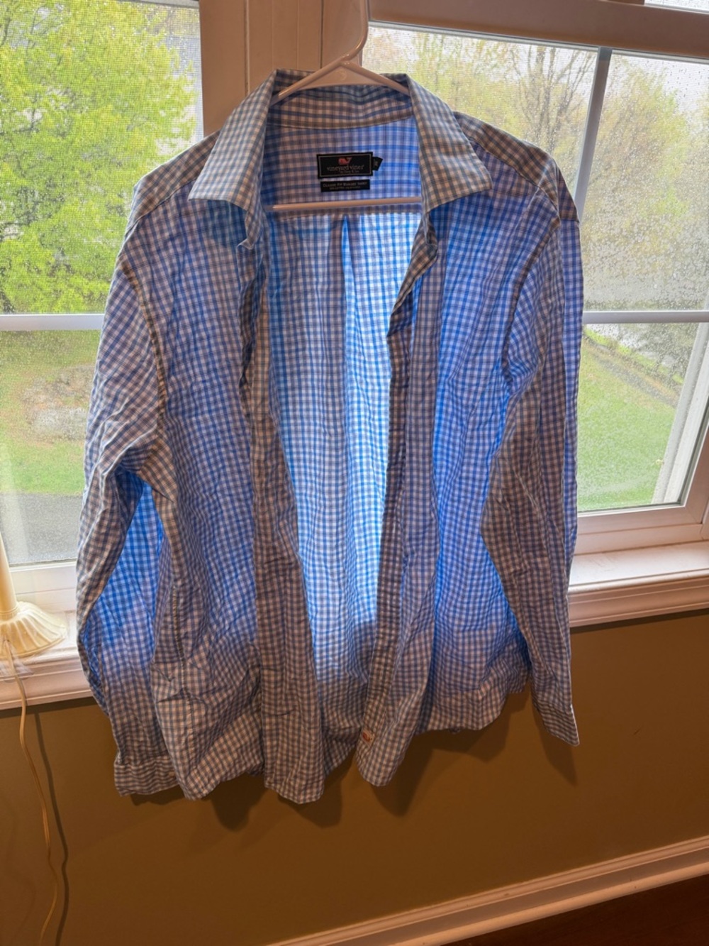 Vineyard Vines Blue and White Gingham Button-Down Shirt